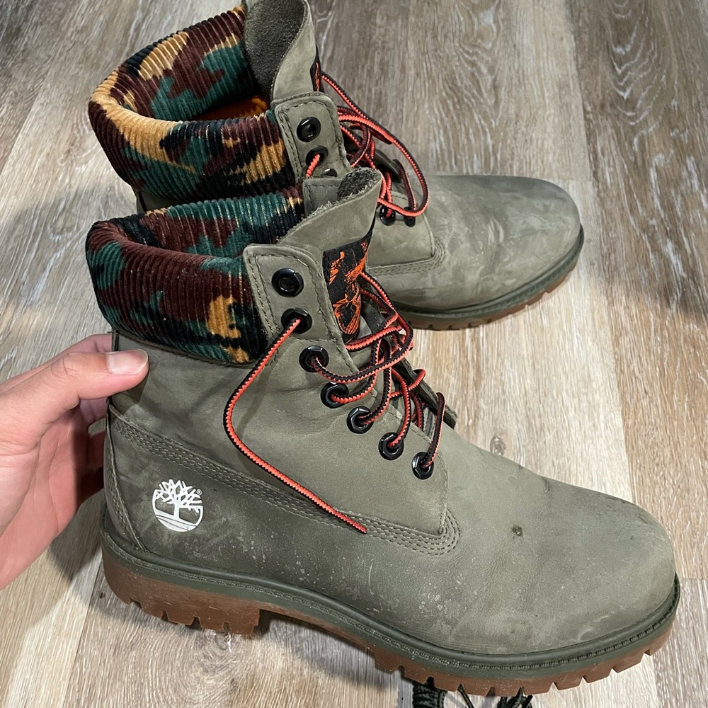 Timberland 6” Premium Dark Green/Camo Men’s Boots